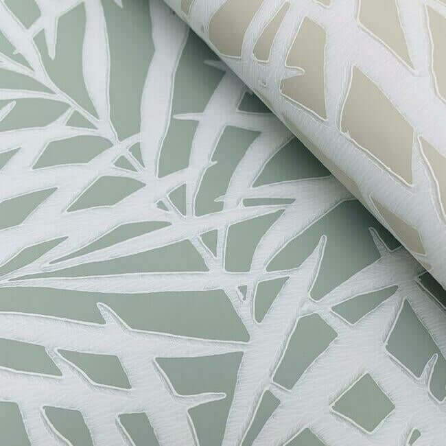 oahu-fronds-wallpaper-linen-york-wallcoverings-cv4436 - York Wallcoverings Wallpaper