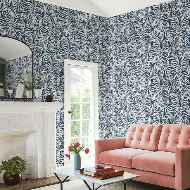 oahu-fronds-wallpaper-navy-white-york-wallcoverings-cv4432