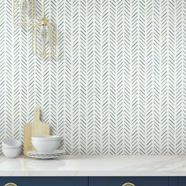 painted-herringbone-wallpaper-navy-york-wallcoverings-cv4455