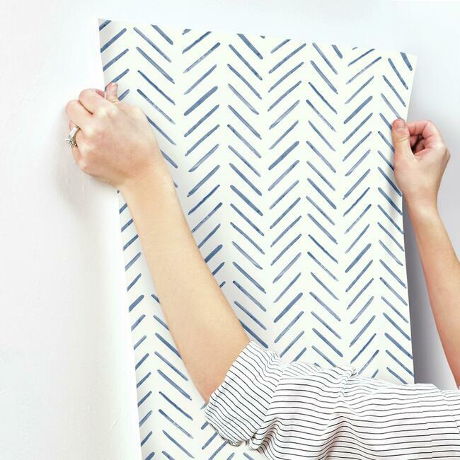 painted-herringbone-wallpaper-navy-york-wallcoverings-cv4455