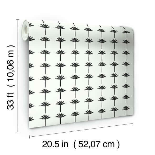 palm-bay-black-wallpaper-york-wallcoverings-cv4417 - York Wallcoverings Wallpaper