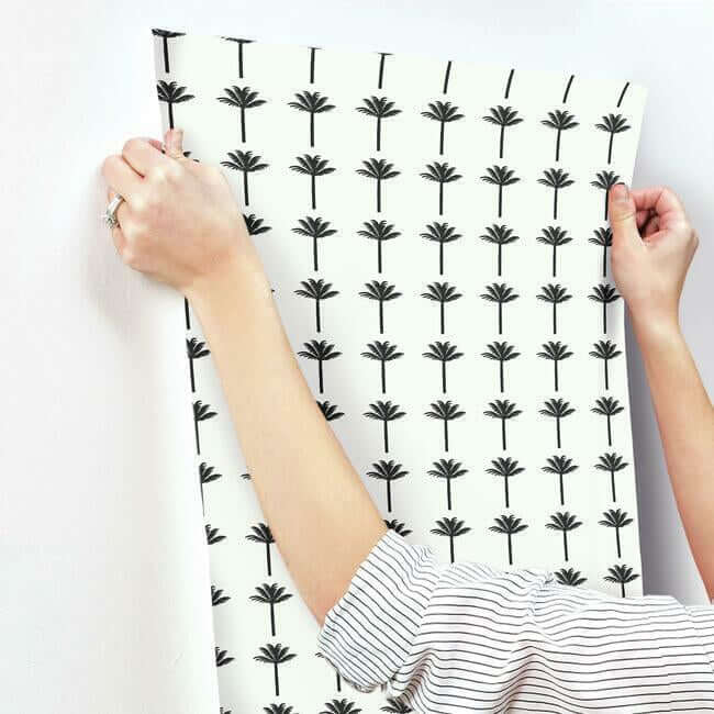 palm-bay-black-wallpaper-york-wallcoverings-cv4417 - York Wallcoverings Wallpaper