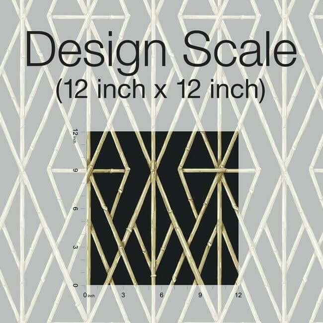 Riviera Bamboo Trellis Black Wallpaper - York Wallcoverings - CV4448 - York Wallcoverings Wallpaper