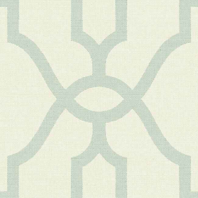 Magnolia Home Woven Trellis Beige & Blue Peel & Stick Wallpaper - York Wallcoverings - PSW1161RL
