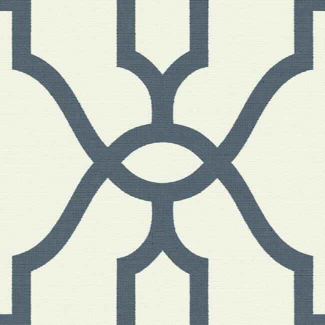 Magnolia Home Woven Trellis Blue & White Peel & Stick Wallpaper - York Wallcoverings - PSW1160RL - York Wallcoverings Wallpaper