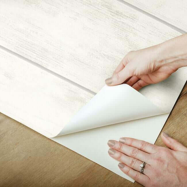 shiplap-premium-peel-stick-wallpaper-cool-white-york-wallcoverings-psw1176rl - York Wallcoverings Wallpaper