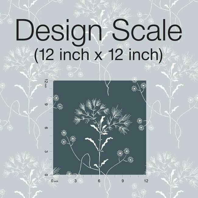 Magnolia Home Wildflower White & Blue Peel & Stick Wallpaper - York Wallcoverings - PSW1154RL - York Wallcoverings Wallpaper