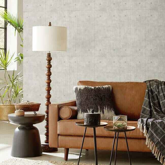 Magnolia Home Concrete Grey Peel & Stick Wallpaper - York Wallcoverings - PSW1173RL - York Wallcoverings Wallpaper