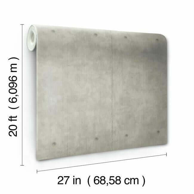 magnolia-home-concrete-grey-peel-stick-wallpaper-york-wallcoverings-psw1173rl - York Wallcoverings Wallpaper