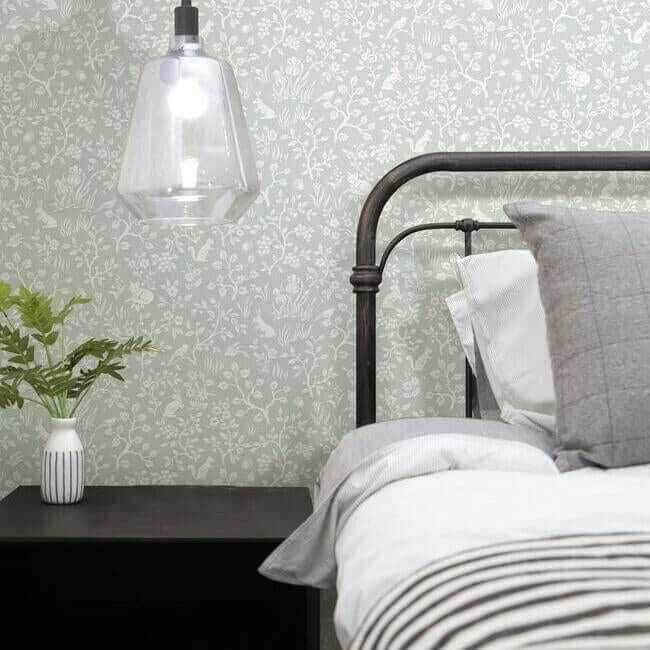 Magnolia Home Fox & Hare Green Peel & Stick Wallpaper - York Wallcoverings - PSW1167RL - York Wallcoverings Wallpaper