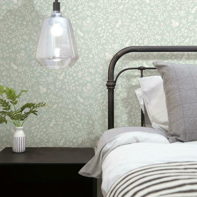 fox-hare-premium-peel-stick-wallpaper-mineral-green-york-wallcoverings-psw1167rl