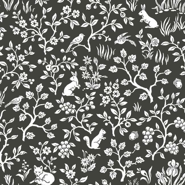 fox-hare-premium-peel-stick-wallpaper-straight-black-york-wallcoverings-psw1164rl