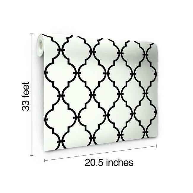 Modern Trellis Black Wallpaper - York Wallcoverings - YS9100 - York Wallcoverings Wallpaper