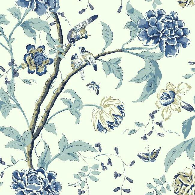 teahouse-floral-sure-strip-wallpaper-blue-white-york-wallcoverings-eb2076