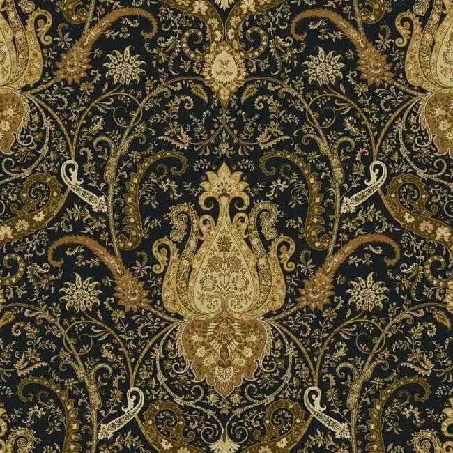 Byzance Brown Wallpaper - York Wallcoverings - WA7718 - York Wallcoverings Wallpaper