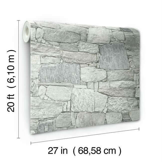 chateau-stone-grey-peel-stick-wallpaper-york-wallcoverings-psw1308rl - York Wallcoverings Wallpaper