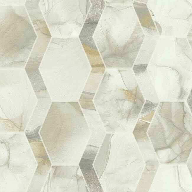Earthbound Cream & Grey Wallpaper - York Wallcoverings - OS4285
