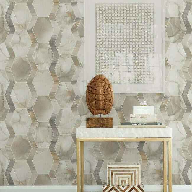 Earthbound Cream & Grey Wallpaper - York Wallcoverings - OS4285 - York Wallcoverings Wallpaper