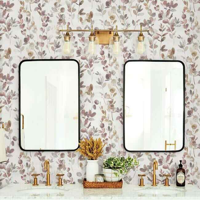 Joyful Eucalpytus Purple Wallpaper - York Wallcoverings - OS4312 - York Wallcoverings Wallpaper