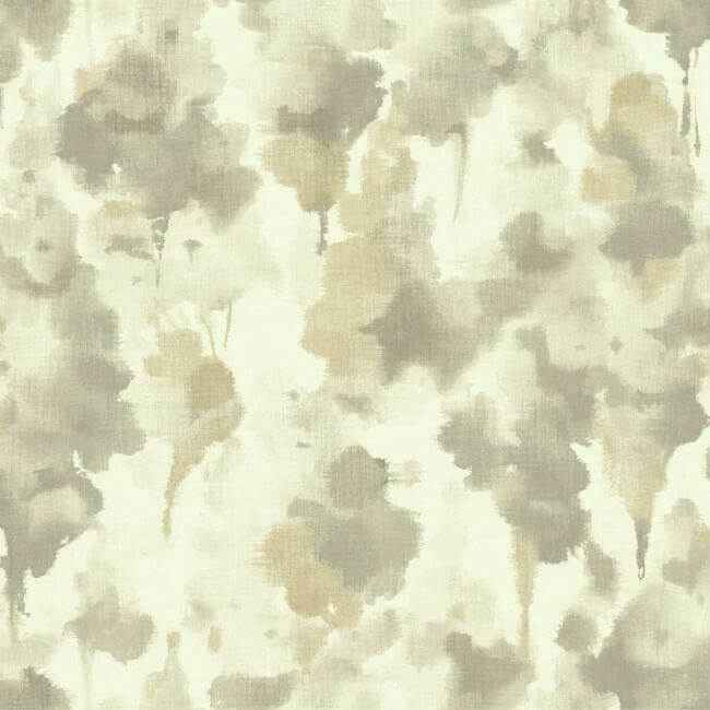 Mirage Dark Taupe & Gold Wallpaper - York Wallcoverings - CZ2466