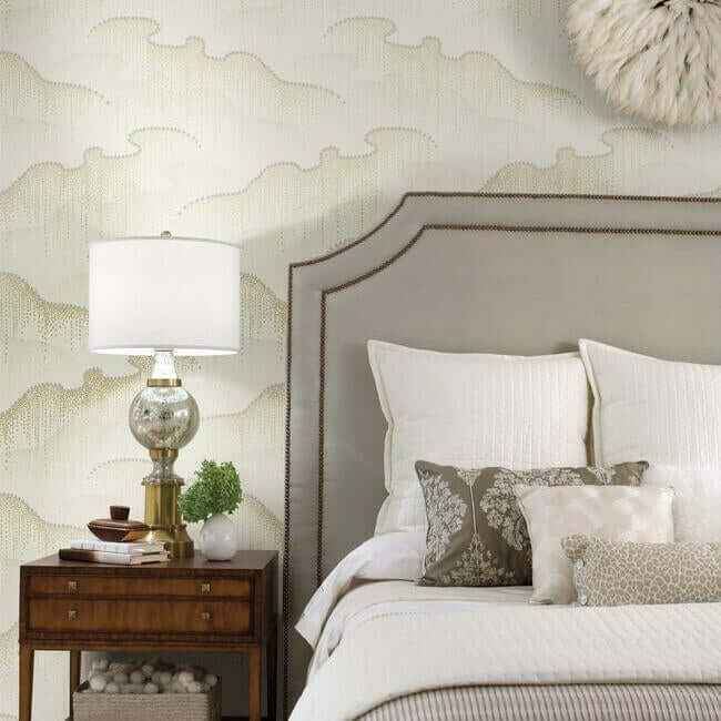 Moonlight Pearls Cream Wallpaper - York Wallcoverings - OS4266 - York Wallcoverings Wallpaper