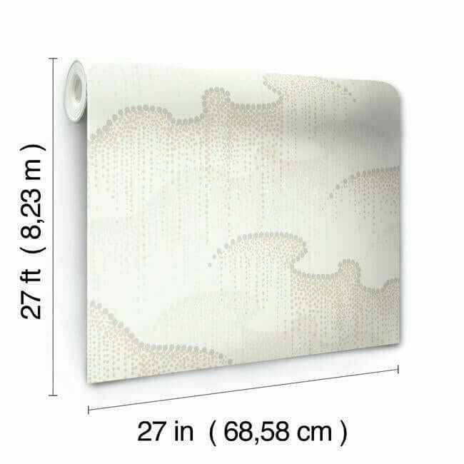 Moonlight Pearls Cream Wallpaper - York Wallcoverings - OS4266 - York Wallcoverings Wallpaper