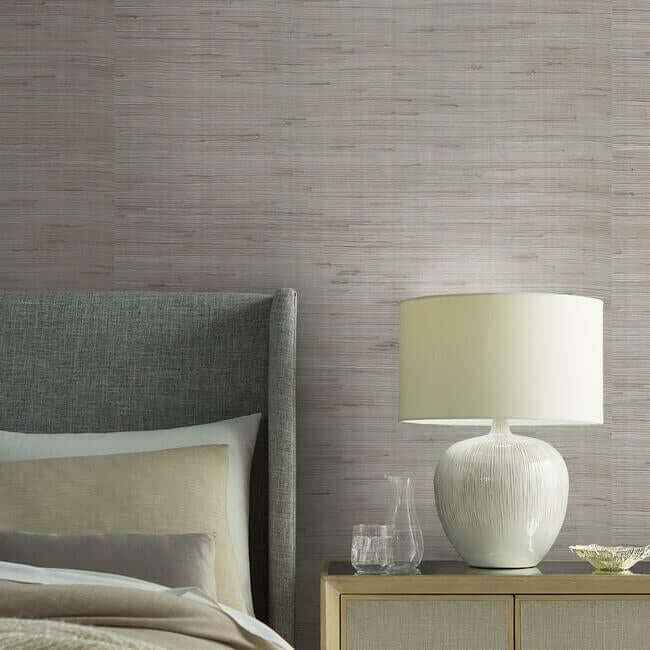 Jute Silver & Taupe Metallic Wallpaper - York Wallcoverings - OS4322 - York Wallcoverings Wallpaper