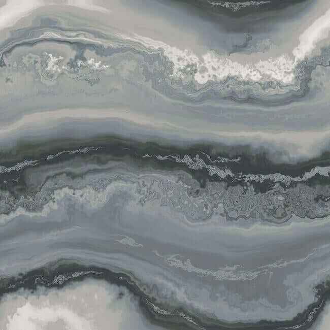 Moontide High Performance Wallpaper Blue Agate - York Wallcoverings - DA3503