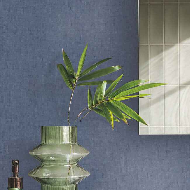 Gypsy Weave Indigo Wallpaper - York Wallcoverings - DA3580N - York Wallcoverings Wallpaper