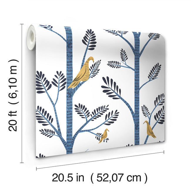 aviary-branch-premium-peel-stick-wallpaper-goldfinch-cobalt-york-wallcoverings-psw1236rl
