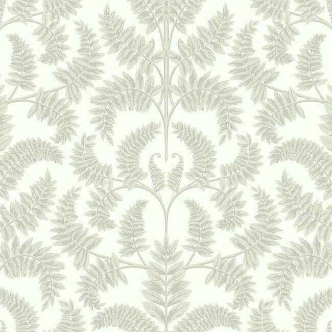 Royal Fern Damask Beige Wallpaper - York Wallcoverings - DM4963 - York Wallcoverings Wallpaper