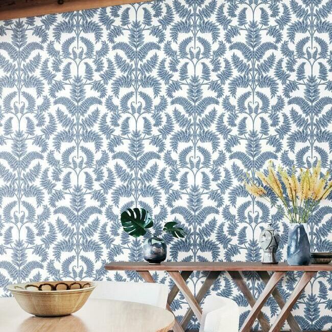 royal-fern-damask-wallpaper-blue-york-wallcoverings-dm4962