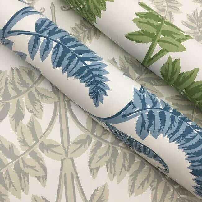 Royal Fern Damask Blue Wallpaper - York Wallcoverings - DM4962 - York Wallcoverings Wallpaper