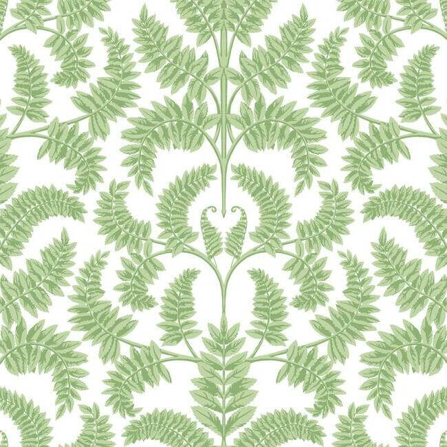 royal-fern-damask-green-wallpaper-york-wallcoverings-dm4961 - York Wallcoverings Wallpaper