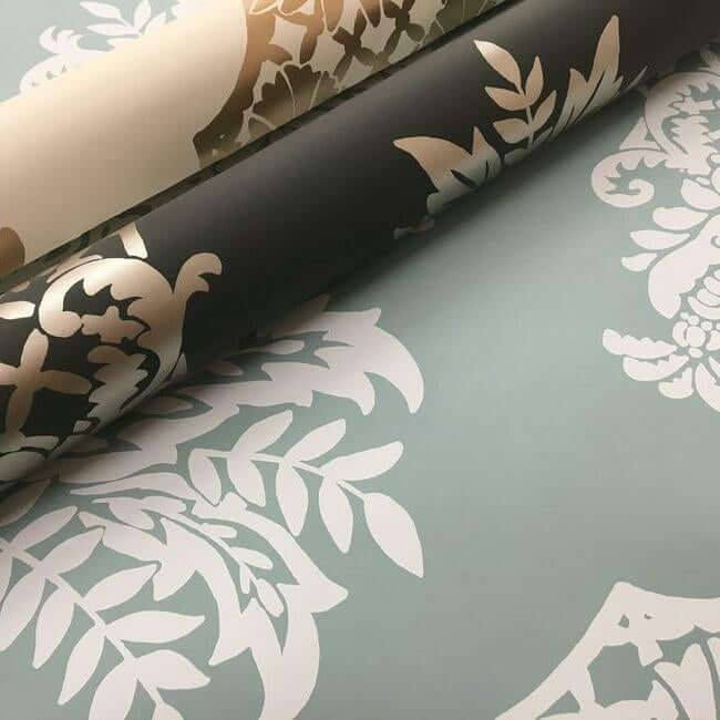 pineapple-plantation-grey-wallpaper-york-wallcoverings-dm4975 - York Wallcoverings Wallpaper