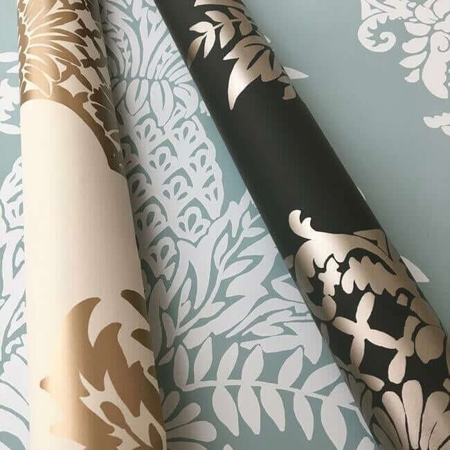 pineapple-wallpaper-gold-york-wallcoverings-dm4971 - York Wallcoverings Wallpaper