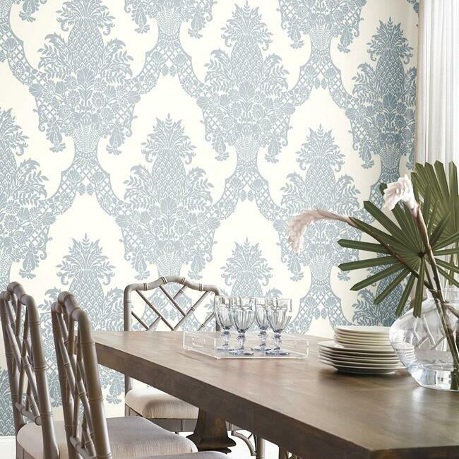 pineapple-wallpaper-periwinkle-white-york-wallcoverings-dm4974
