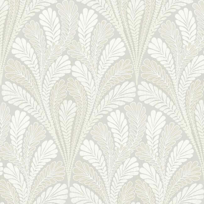 shell-damask-grey-wallpaper-york-wallcoverings-dm5022 - York Wallcoverings Wallpaper