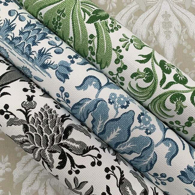 palmetto-palm-damask-wallpaper-beige-york-wallcoverings-dm5013 - York Wallcoverings Wallpaper