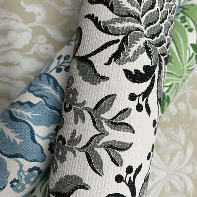 palmetto-palm-damask-black-wallpaper-york-wallcoverings-dm5014 - York Wallcoverings Wallpaper