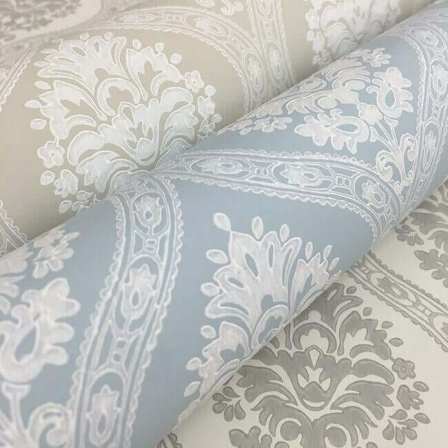 petite-ogee-taupe-wallpaper-york-wallcoverings-dm5027 - York Wallcoverings Wallpaper