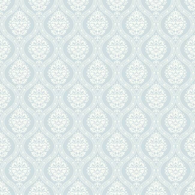 petite-ogee-blue-wallpaper-york-wallcoverings-dm5026 - York Wallcoverings Wallpaper