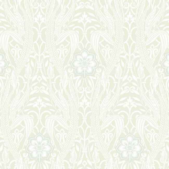 Gatsby Damask Beige Wallpaper - York Wallcoverings - DM4993
