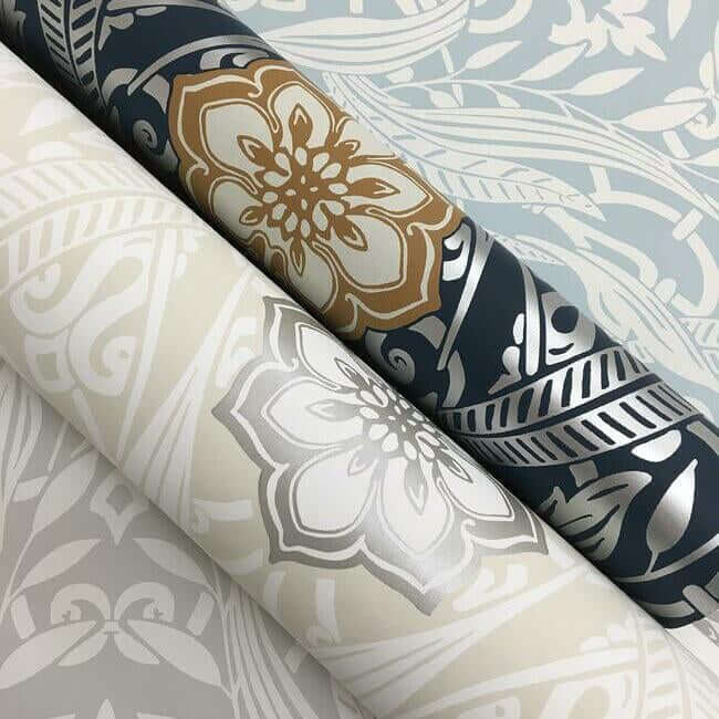 gatsby-damask-blue-wallpaper-york-wallcoverings-dm4991 - York Wallcoverings Wallpaper