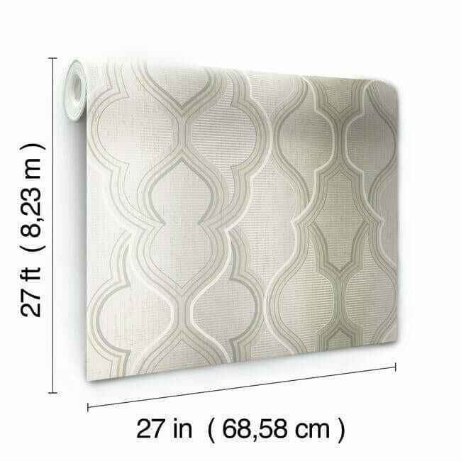 Modern Ombre Damask Beige Wallpaper - York Wallcoverings - DM4941 - York Wallcoverings Wallpaper