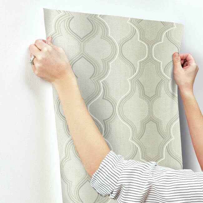 Modern Ombre Damask Beige Wallpaper - York Wallcoverings - DM4941 - York Wallcoverings Wallpaper