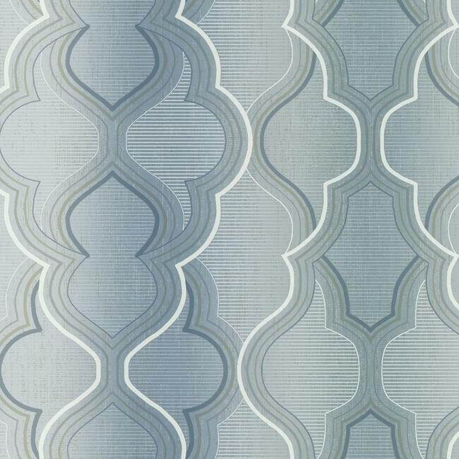 modern-ombre-damask-blue-wallpaper-york-wallcoverings-dm4944 - York Wallcoverings Wallpaper