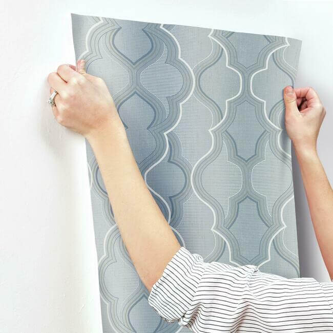 modern-ombre-damask-blue-wallpaper-york-wallcoverings-dm4944 - York Wallcoverings Wallpaper