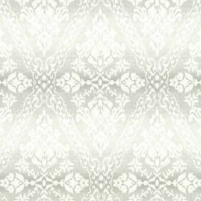Tudor Diamond Damask Grey Wallpaper - York Wallcoverings - DM4934 - York Wallcoverings Wallpaper