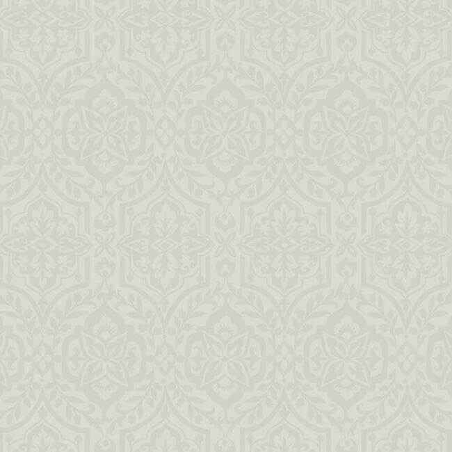 Cathedral Damask Grey Wallpaper - York Wallcoverings - DM5036 - York Wallcoverings Wallpaper